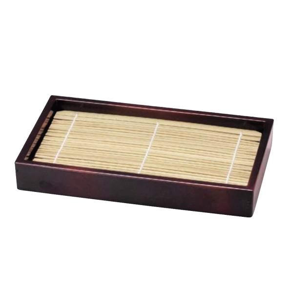 J-kitchens そば 器 ざるそば 7.7長角盛ざる（底板付）すす竹 割れにくい 樹脂製 23...