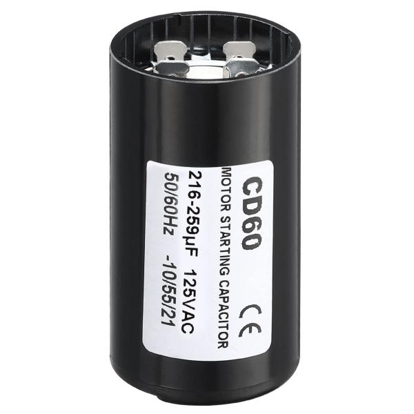 PATIKIL モーター始動コンデンサー 216-259uF/Mfd 125V 50/60Hz CD...