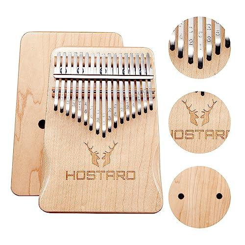 Hostaro カリンバ 親指ピアノ kalimba 17キー メイプル 箱型 楽器 人気 保護ケー...
