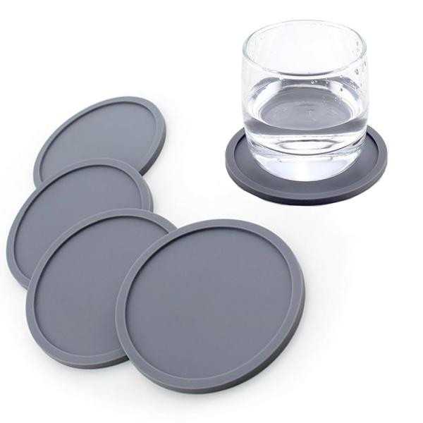 CXINCFBFUSH コースター シリコン 4枚入り 滑り止め 耐熱柔軟性素材 コースター おしゃ...