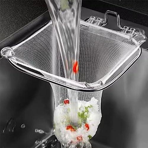 水切りネットホルダー 三角コーナー不要 ネット50枚付き ゴミ受け ステンレス製 排水溝 水回り 防...