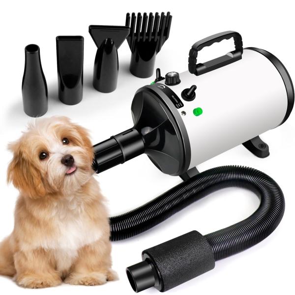 DayPlus ペットドライヤー 犬のドライヤー 無段階速度制御 ペット用 ドライヤー 2800W ...