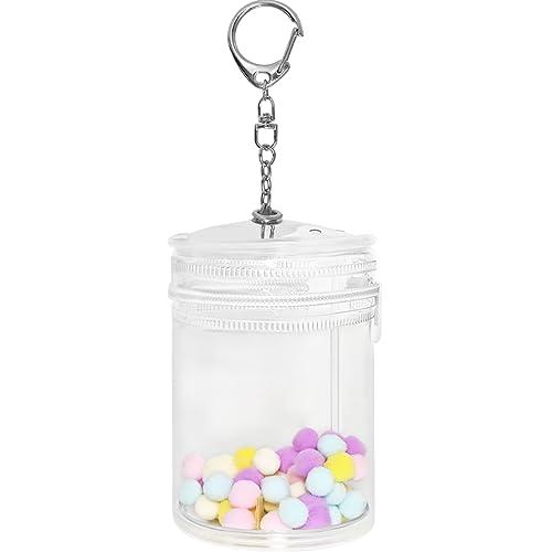 Umora 痛バ ケース 円筒 人形入れ コーラ缶形 ぬいぐるみ用 クリアポーチ 外出 透明 ミニポ...