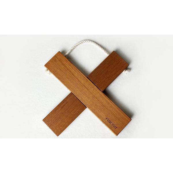 ふげつ(Fugetsu) コンパクト鍋敷き十字型 ケヤキ材