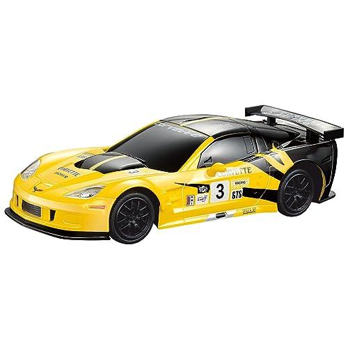 童友社 2.4GHz 1/24 キャデラック コルベット C6.R 黄/黒 電動ラジオコントロール ...