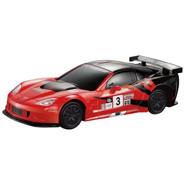 童友社 2.4GHz 1/24 キャデラック コルベット C6.R 赤/黒 電動ラジオコントロール ...