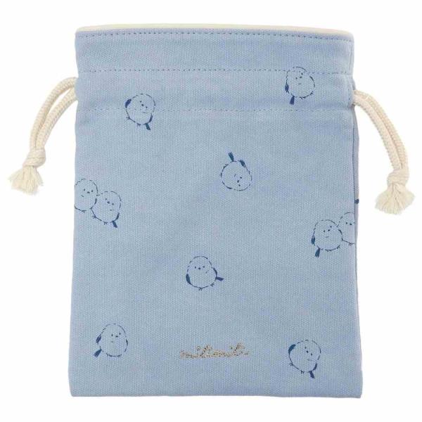 ミリミリ milimili[巾着袋]巾着 きんちゃくポーチ/シマエナガ アニマル