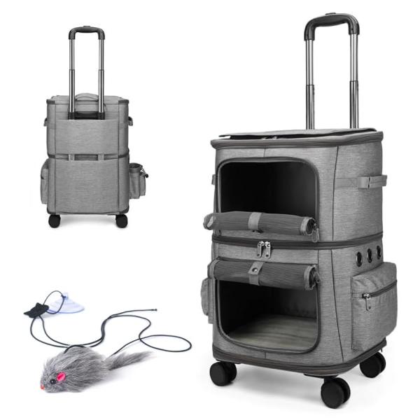 Aikenn ペットキャリー キャスター付き 猫 猫用 キャリー カート 犬 小型犬 キャリー 折り...