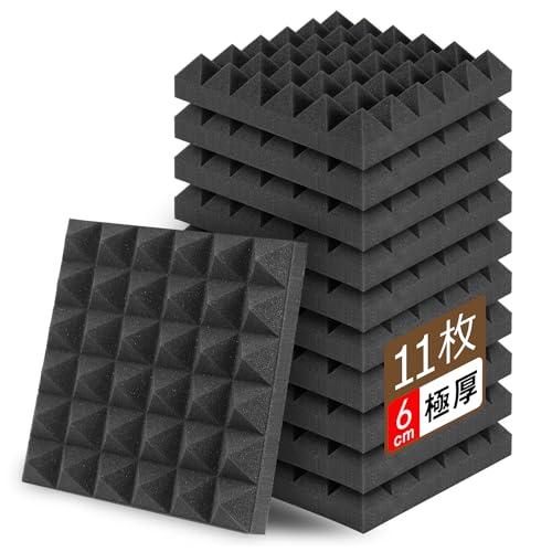 KEEBRIGHT 吸音材 30x30x6cm 防音材 極厚 (11枚)