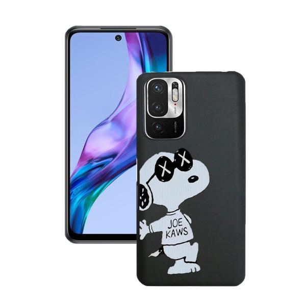 FOR Redmi Note 10T スマホケース耐衝撃TPU背面アイデア黒かわいい柄スマホケースF...