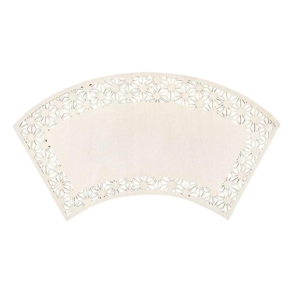 東京堂(Tokyodo) 正月飾り #1 ホワイト L15×W27cm 麻の葉扇プレート ZE009...