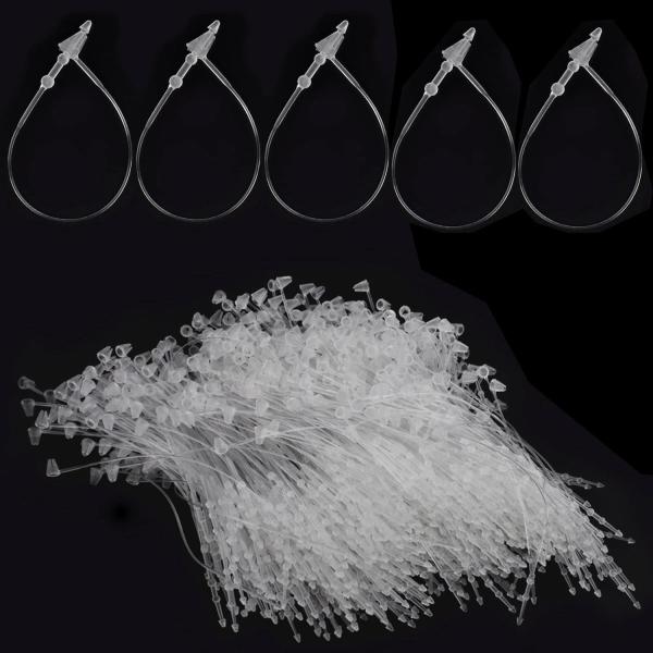 タグファスナー ループロック つづりひも 1000本 8.5CM 透明 値札 スナップ ロックピン ...