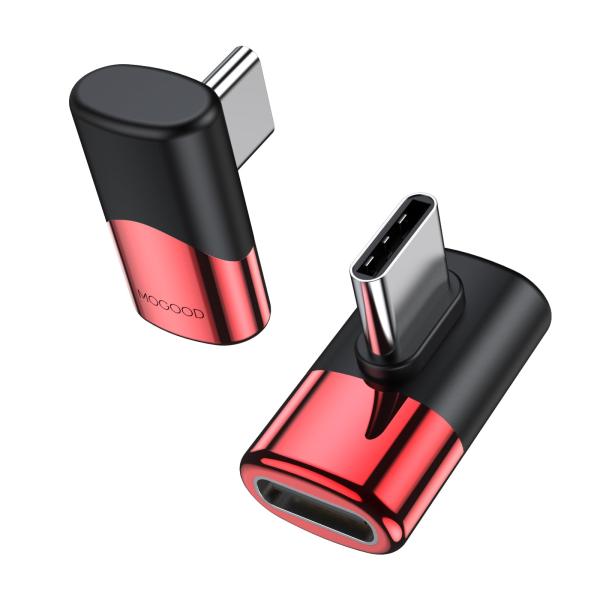 MOGOOD USB-C L 字変換アダプタ 左右 90° サイドベント 40Gbps 8K@60H...