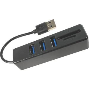 電材倉庫 USBハブ + SD MicroSD カードリーダー USB2.0 480Mbps (3ポ...