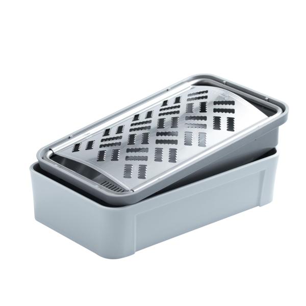 日本製 しゃきふわ大根おろし器 軽い力で楽におろせる立体アーチのおろし金（便利な水切り・滑り止め付き...