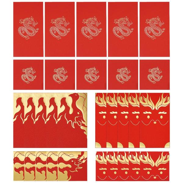 Unikato お年玉袋 ポチ袋 長札 2024 辰年 龍 金封 ミニ封筒 ハイエンド 可愛い 祝儀...