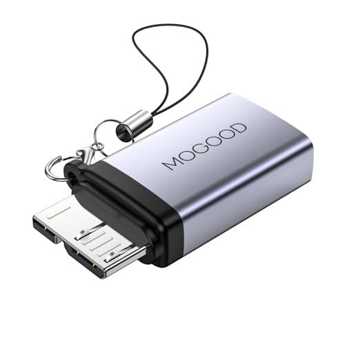 MOGOOD Micro B to USB変換アダプター USB3.0メス マイクロB オスアダプタ...