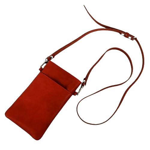 姫路レザー ネックショルダーポーチ 日本製 レッド