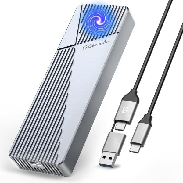 GiGimundo 40Gbps超高速 M.2 NVMe SSD外付けケース内蔵冷却ファン付き Th...