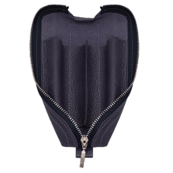 革工房いんのしま ペンケース 筆箱 ロールペンケース 本革 3本入り ネイビー