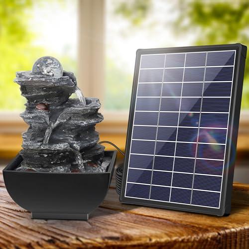 NFESOLAR ソーラー 噴水 ソーラーポンプ ミニ噴水 卓上噴水 ミニ滝 インテリア ガーデンD...