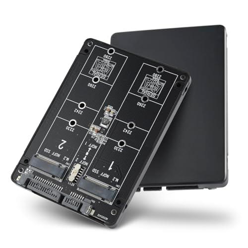 ELUTENG M.2 SATA(NGFF) TO SATA 3.0 変換アダプタ 2枚取り付け可能...