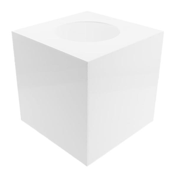 イーウーサプライ アクリル抽選箱 (20cm, ホワイト)