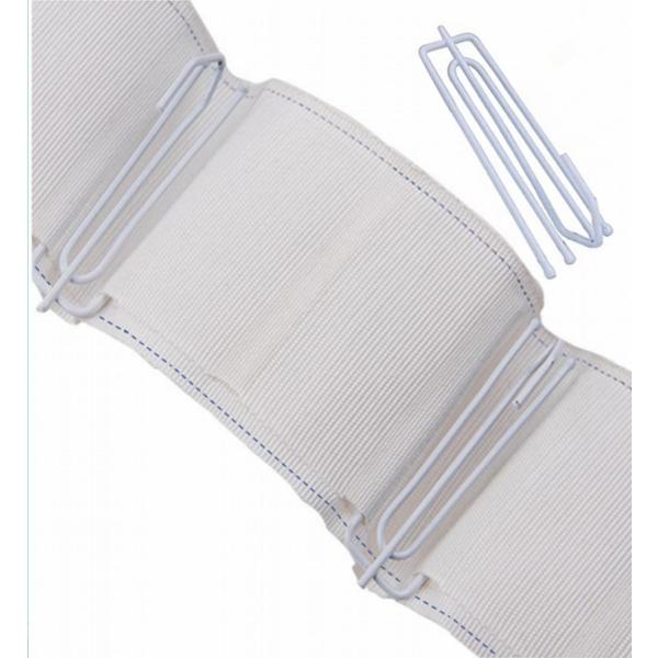 TSUCIA カーテンテープ 白 6m 白フック30個付き