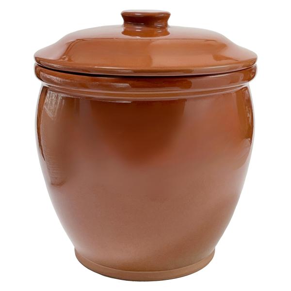 漬物好きのためのかめ(甕) ふた付きかめ 日本製 萬古焼 内山製陶所 ぬか漬け 糠漬け 糠床 (かめ...