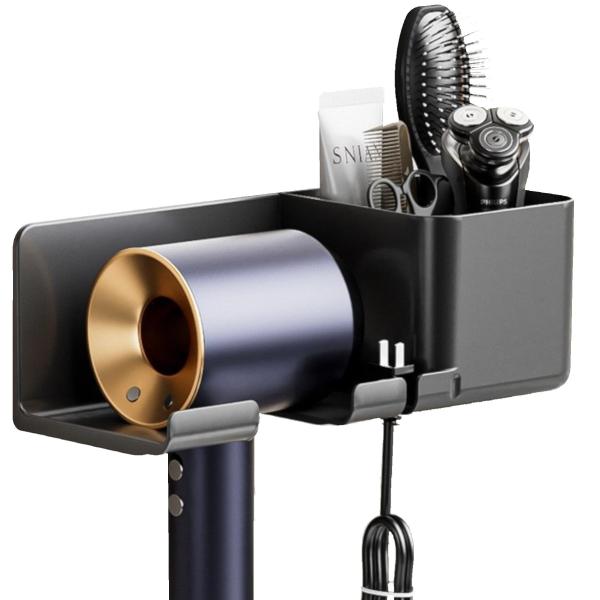 clowin ドライヤーホルダー 壁掛け 穴あけ不要 ドライヤースタンド ドライヤーハンガー 収納 ...