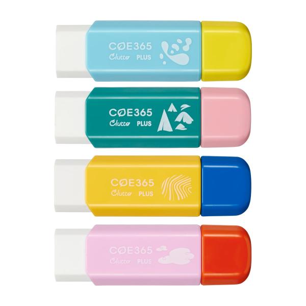 プラス 消しゴム ケース消しゴム Clutto くるっと COE365 本体4柄アソート 36-13...