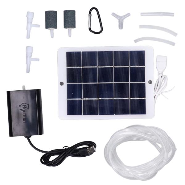 ソーラーエアポンプ 循環ポンプ 小型 水槽ポンプ 持ち運び 釣り 池 水槽 魚タンク 水族館