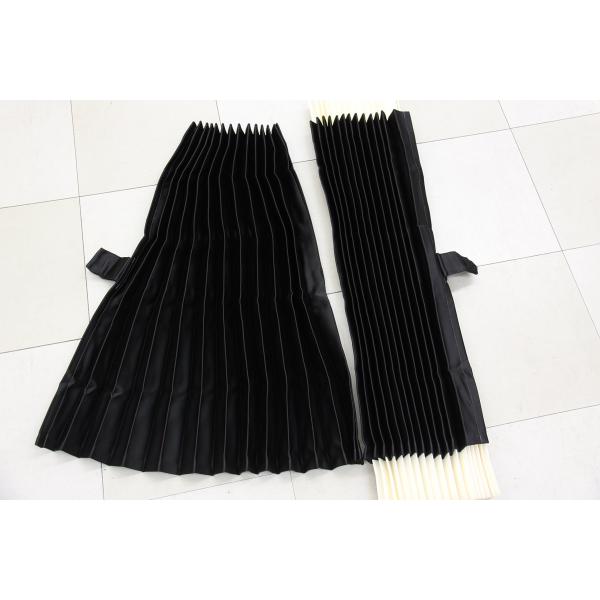 トラックカーテン リヤカーテン厚目 大型中型兼用 プリーツ 黒 1級遮光 ベット後カーテン 巾85c...