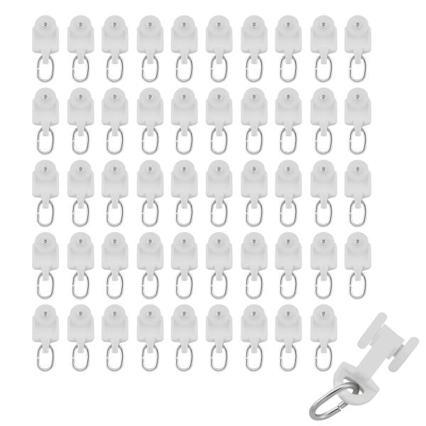 Cluoling カーテンランナー 50個入り カーテンレール部品 カーテン ローラー レール トラ...