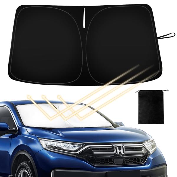 車用サンシェード サンシェード 車 フロント 折り畳み式 紫外線カット 遮光 断熱 収納便利の車フロ...