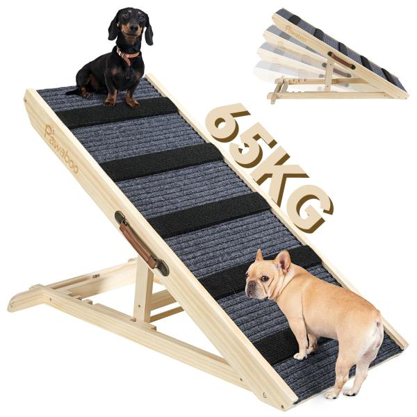 ペットスロープ ペットステップ Pawaboo ペット用 犬用 坂状 高さ調節可能 段差がない 安定...