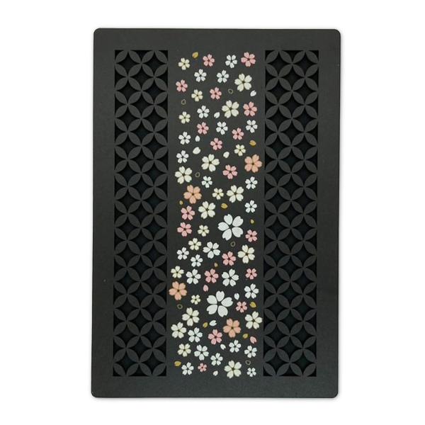 (Styleneo) 彫刻御朱印帳 大判 182×121mm 御城印帳 御城印 御朱印 蛇腹 納経帳...