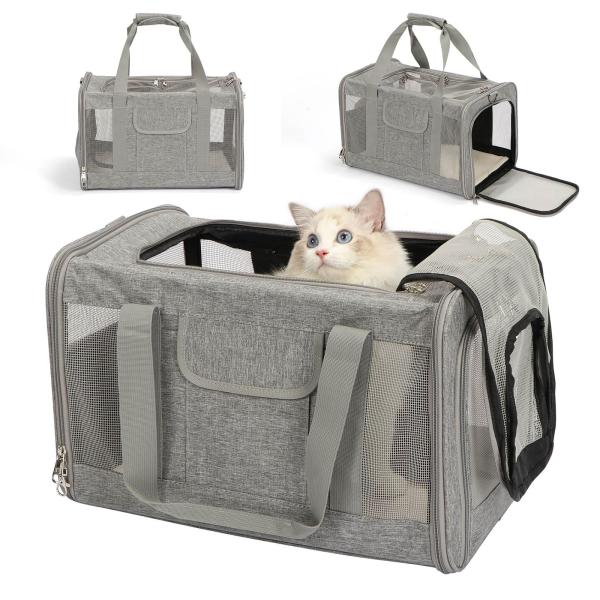 Aikenn ペットキャリー バッグ ペットバッグ ショルダー 中・大型猫・小型犬・うさぎ用 折りた...