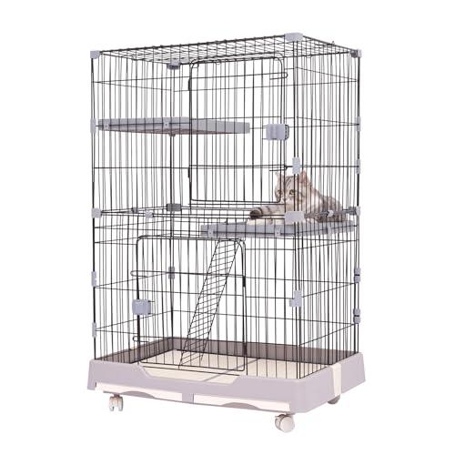 Shinyever 猫 ケージ 猫ケージ キャットケージ 猫ゲージ 2段 大型 82*57*124C...