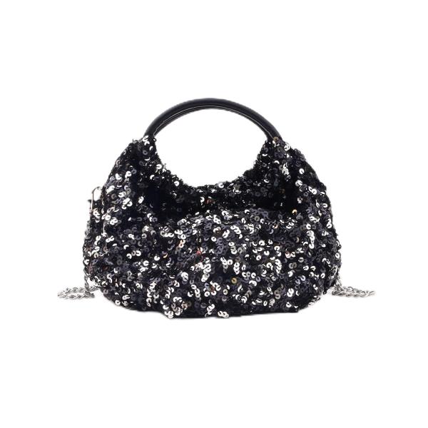 [クーコ] ショルダーバッグ スパンコールフックラマルテ2WAYバッグ シルバー(399)