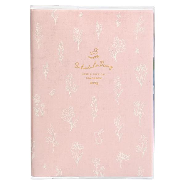 クツワ 手帳 カラーインデックス手帳 2025年 B6 ウィークリー ボタニカルピンク 104SHB...