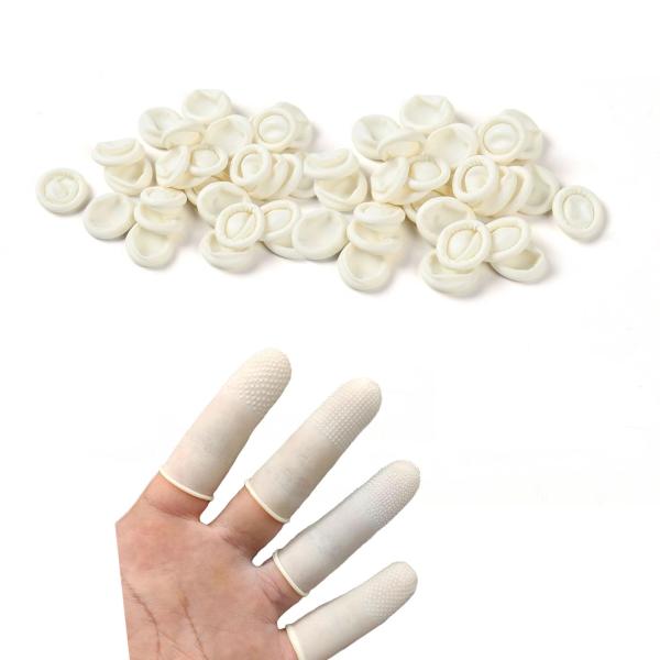 指サック Mサイズ 100個入り滑り止め 静電防止指サッ 天然ゴム製パウダーフリー指サック 作業用指...