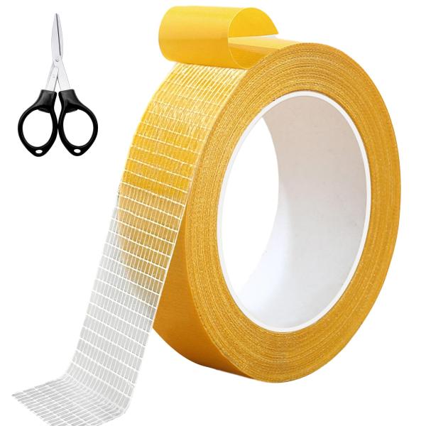 GOKEI 超強力 両面テープ 極 粘着テープ 剥がせる ガラス繊維入り 薄型 メッシュテープ 【接...