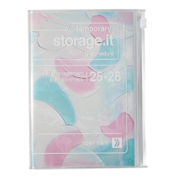 手帳 2025 スケジュール帳 2025年3月始まり 月間ブロック B6変型 ストレージイット/岡村...