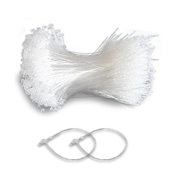 タグファスナー 透明 【1000本】 値札タグ タグ紐 (12.5cm【1000本】)