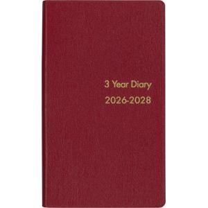 博文館 手帳 2026年 3年連用手帳 赤 No.160 (2026年 1月始まり)