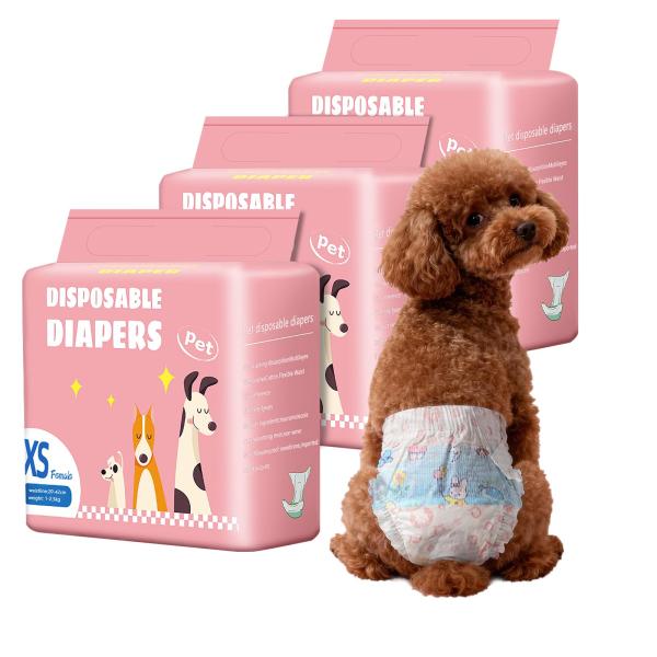 Assky 犬用 一次性おむつパンツ 30枚XS/S/M/L/XL 5サイズ対応 高吸収 ズレ防止 ...