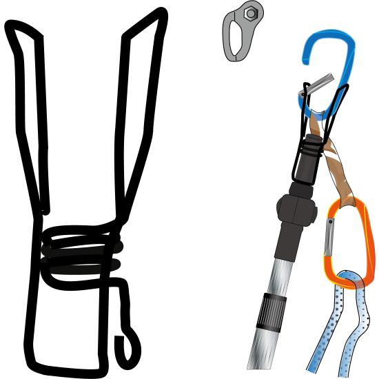 パモ フェニックス pamo pamostick専用プリクリップ用ギア　クライミング　リード