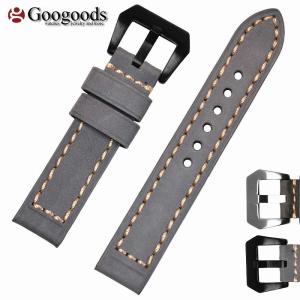 2本セット 腕時計レザーベルト24mm コードバン パネライ向き 時計ベルト 20mm-18mm【スタンダード】オイルコードバン