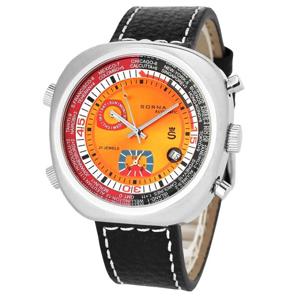 SORNA ソルナ 自動巻き（手巻き機能あり） 腕時計 メンズ ケース幅:46mm 品番:T2376...
